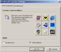 Launcher settings window